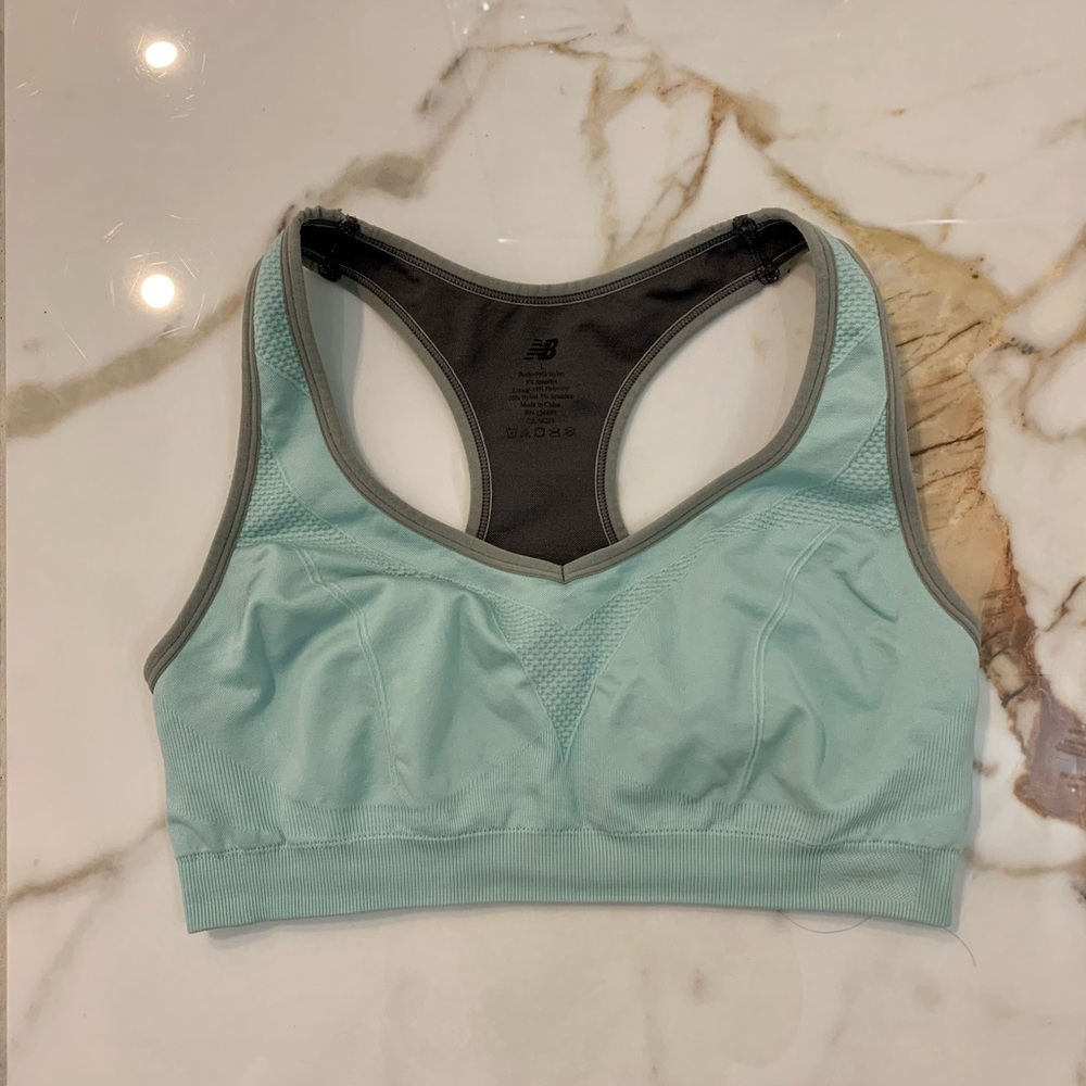 New Balance Sports Bra Blue Tile (Free Item!)